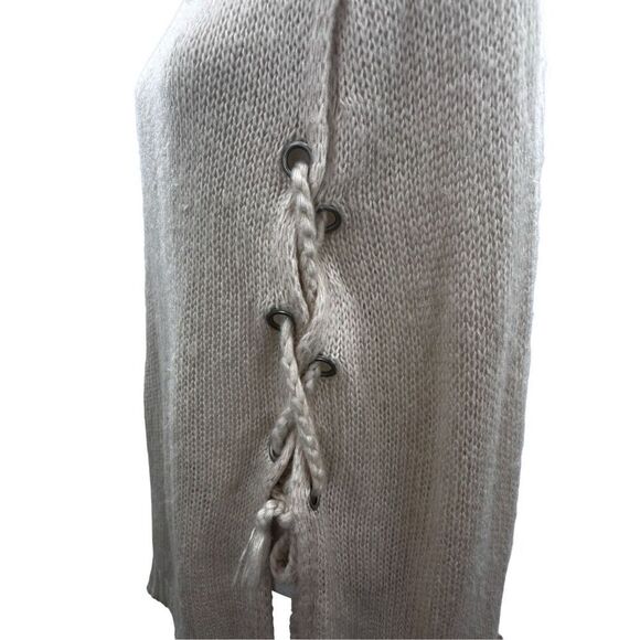 Betsey Johnson Sleeveless Knit Turtleneck Sweater Tunic Beige Women’s Size Large - Picture 4 of 15